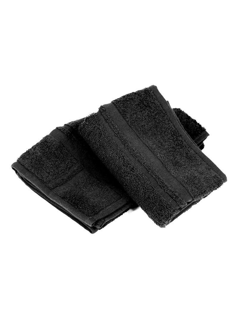 Lot de 2 torchons cuisine éponge PURE KITCHEN TERRY Noir Noir - Kiabi