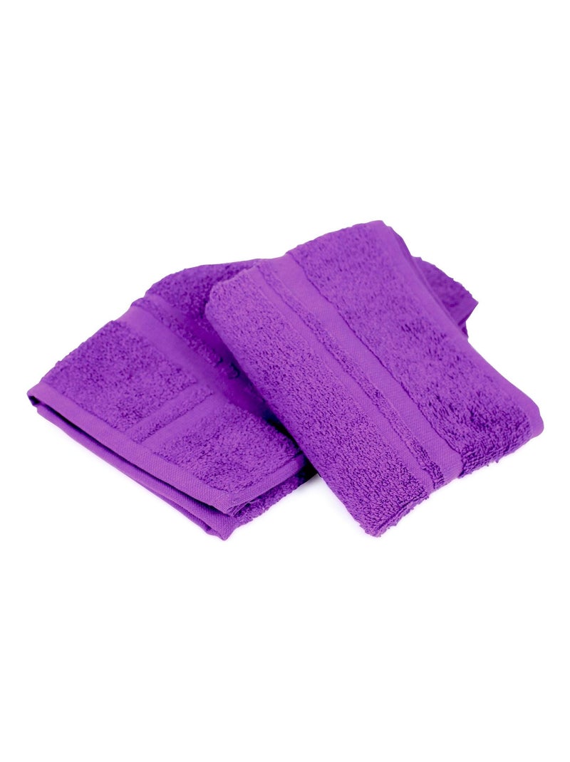 Lot de 2 torchons cuisine éponge PURE KITCHEN TERRY Violet - Kiabi