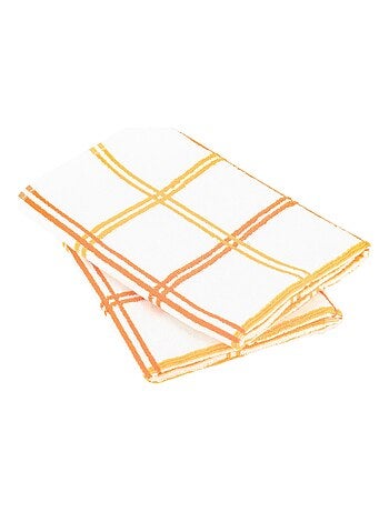 Lot de 2 torchons cuisine éponge SQUARES 50x50 cm