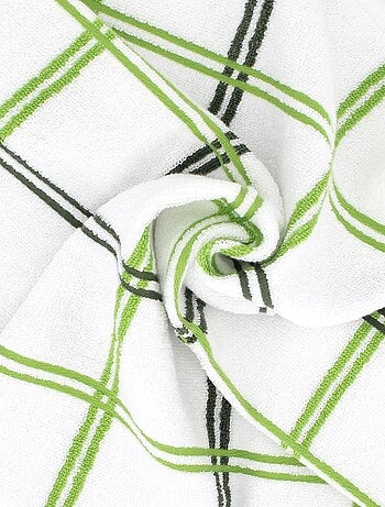 Lot de 2 torchons cuisine éponge SQUARES 50x50 cm