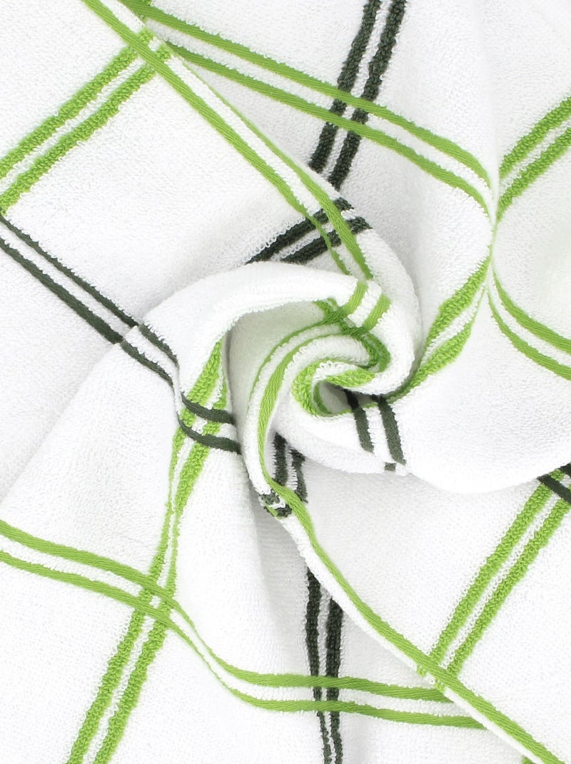 Lot de 2 torchons cuisine éponge SQUARES 50x50 cm Vert - Kiabi