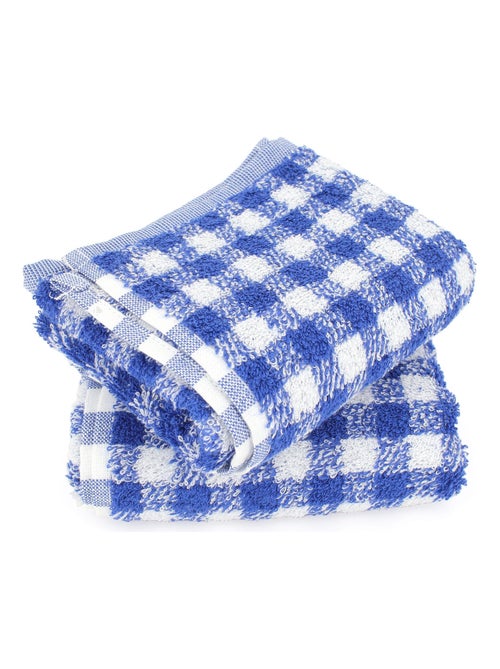 Lot de 2 torchons cuisine éponge SQUARES VICHY 50x50 cm - Kiabi
