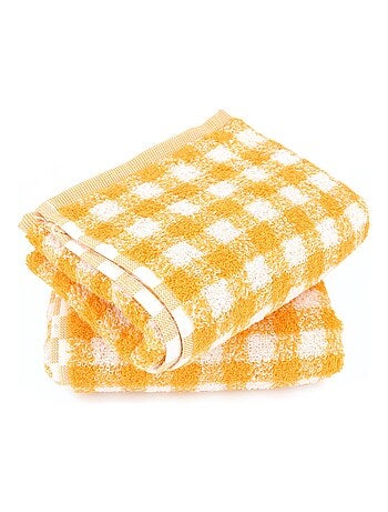 Lot de 2 torchons cuisine éponge SQUARES VICHY 50x50 cm