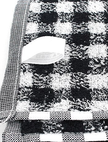 Lot de 2 torchons cuisine éponge SQUARES VICHY 50x50 cm