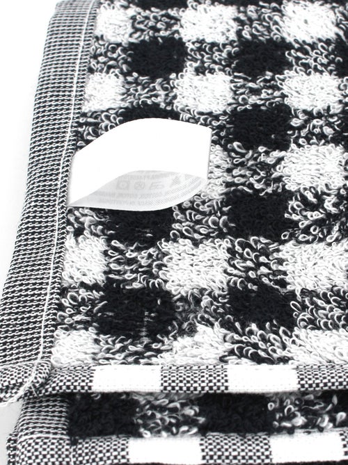 Lot de 2 torchons cuisine éponge SQUARES VICHY 50x50 cm - Kiabi