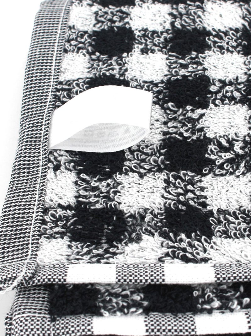 Lot de 2 torchons cuisine éponge SQUARES VICHY 50x50 cm Noir Noir - Kiabi