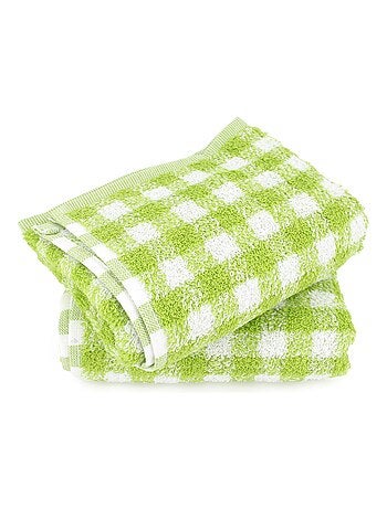 Lot de 2 torchons cuisine éponge SQUARES VICHY 50x50 cm