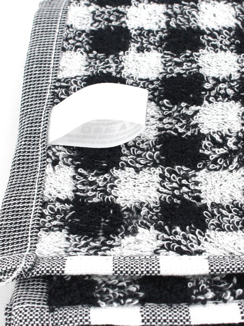 Lot de 2 torchons cuisine éponge SQUARES VICHY 50x50 cm - Kiabi