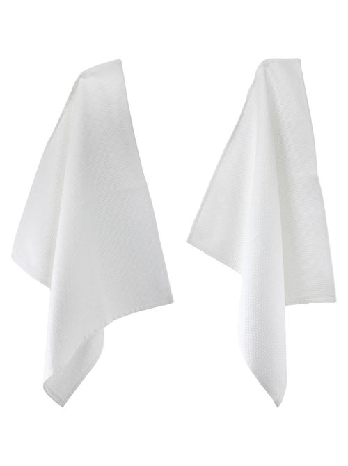 Lot de 2 torchons cuisine nid d'abeille PURE KITCHEN WAFFLE - Kiabi Lot de 2 torchons cuisine nid d'abeille PURE KITCHEN WAFFLE - Kiabi