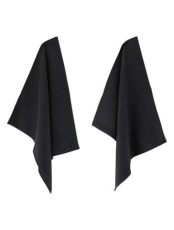 Lot de 2 torchons cuisine nid d'abeille PURE KITCHEN WAFFLE