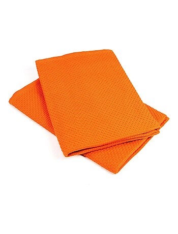 Lot de 2 torchons cuisine nid d'abeille PURE KITCHEN WAFFLE