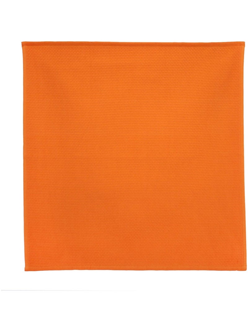 Lot de 2 torchons cuisine nid d'abeille PURE KITCHEN WAFFLE Orange - Kiabi