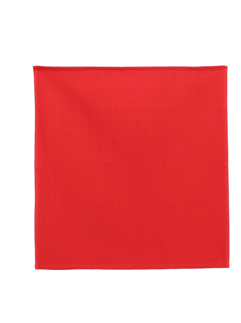 Lot de 2 torchons cuisine nid d'abeille PURE KITCHEN WAFFLE Rouge - Kiabi