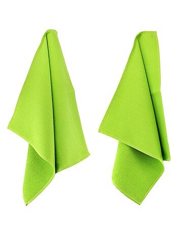 Lot de 2 torchons cuisine nid d'abeille PURE KITCHEN WAFFLE
