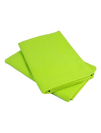 Lot de 2 torchons cuisine nid d'abeille PURE KITCHEN WAFFLE