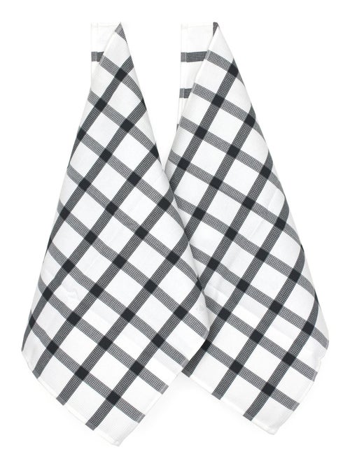 Lot de 2 torchons cuisine toile CHECKS 50x70 cm - Kiabi