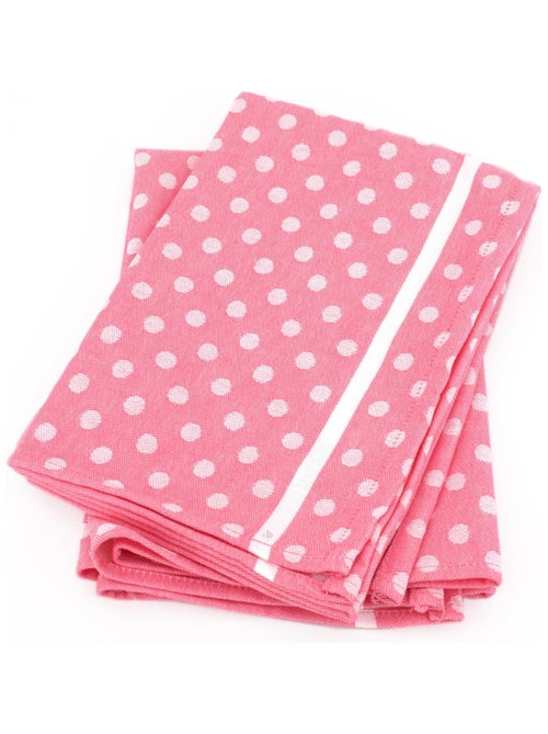 Lot de 2 torchons cuisine toile DOTS 50x70 cm - Kiabi