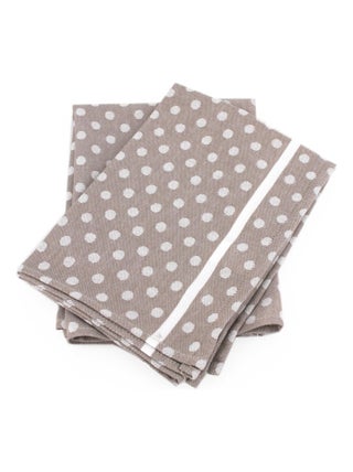 Lot de 2 torchons cuisine toile DOTS