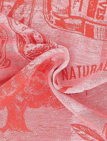 Lot de 2 torchons cuisine toile OLIVES coton et lin