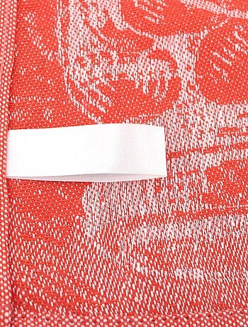 Lot de 2 torchons cuisine toile OLIVES coton et lin