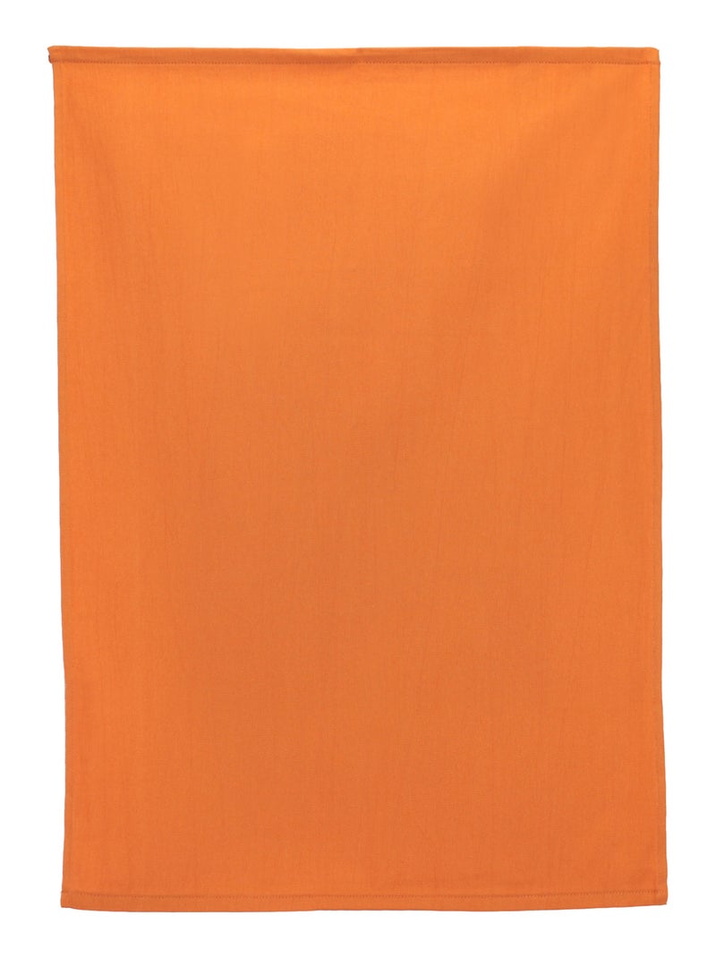 Lot de 2 torchons cuisine toile PURE KITCHEN TEA TOWEL Orange mandarine - Kiabi