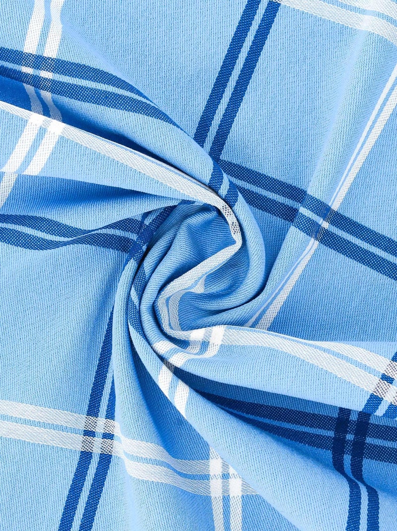 Lot de 2 torchons cuisine toile SQUARES 50x70 cm Bleu - Kiabi