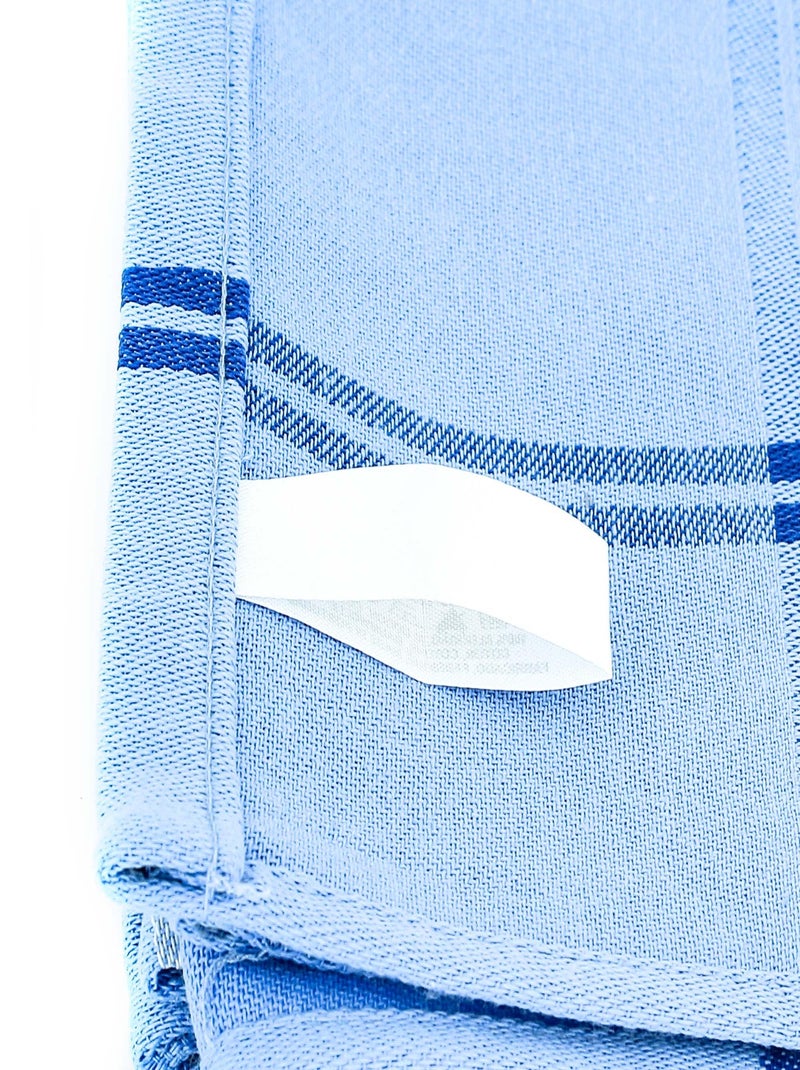 Lot de 2 torchons cuisine toile SQUARES 50x70 cm Bleu - Kiabi