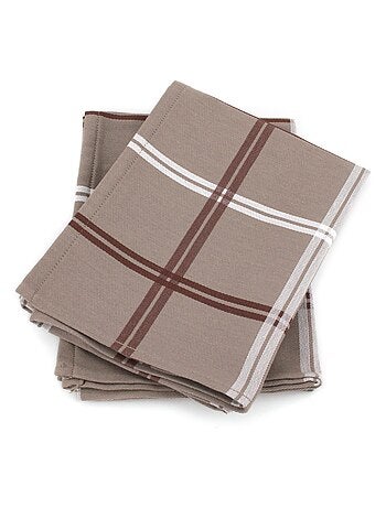 Lot de 2 torchons cuisine toile SQUARES 50x70 cm