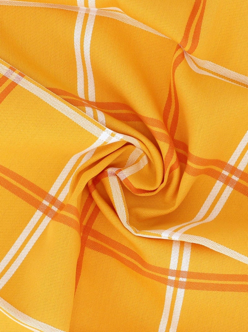 Lot de 2 torchons cuisine toile SQUARES 50x70 cm Orange - Kiabi