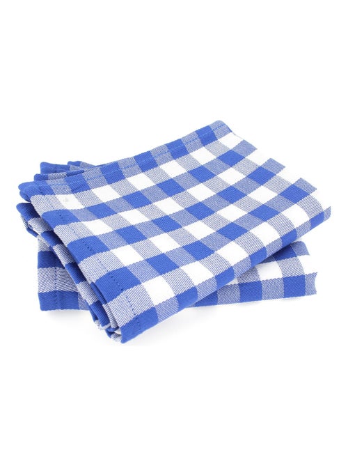 Lot de 2 torchons cuisine toile SQUARES VICHY 50x70 cm - Kiabi