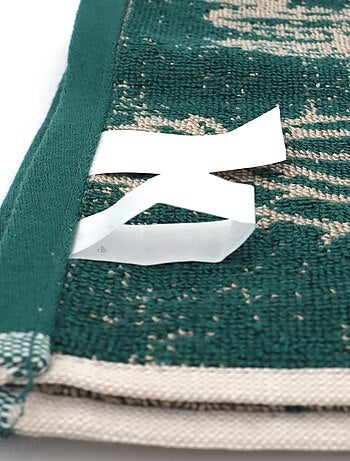 Lot de 2 torchons de cuisine éponge coton CACTUS 50x50 cm