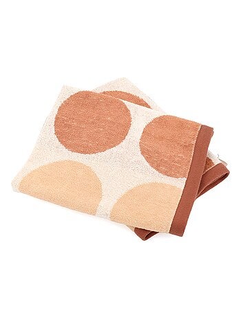 Lot de 2 torchons de cuisine éponge coton GLOBUS 50x50 cm