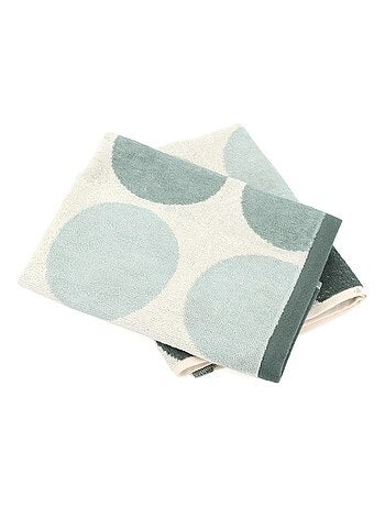 Lot de 2 torchons de cuisine éponge coton GLOBUS 50x50 cm