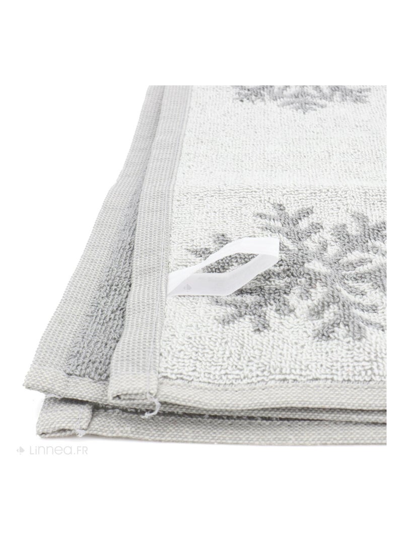 Lot de 2 torchons de cuisine éponge coton ICE 50x50 cm Gris - Kiabi