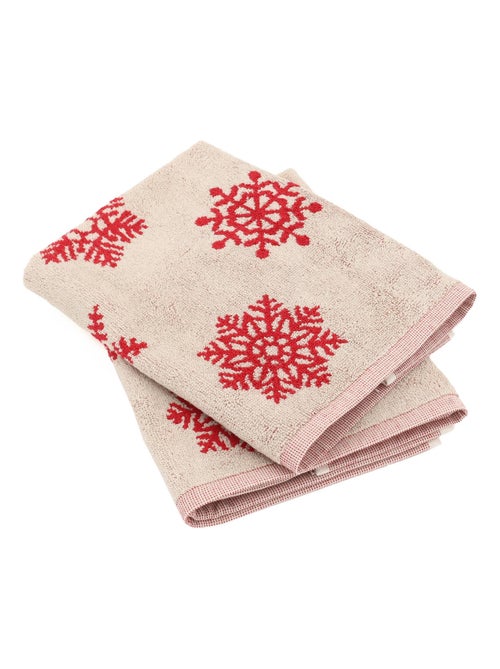 Lot de 2 torchons de cuisine éponge coton ICE 50x50 cm - Kiabi