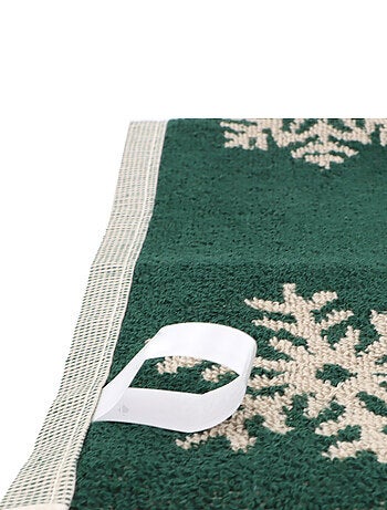 Lot de 2 torchons de cuisine éponge coton ICE 50x50 cm