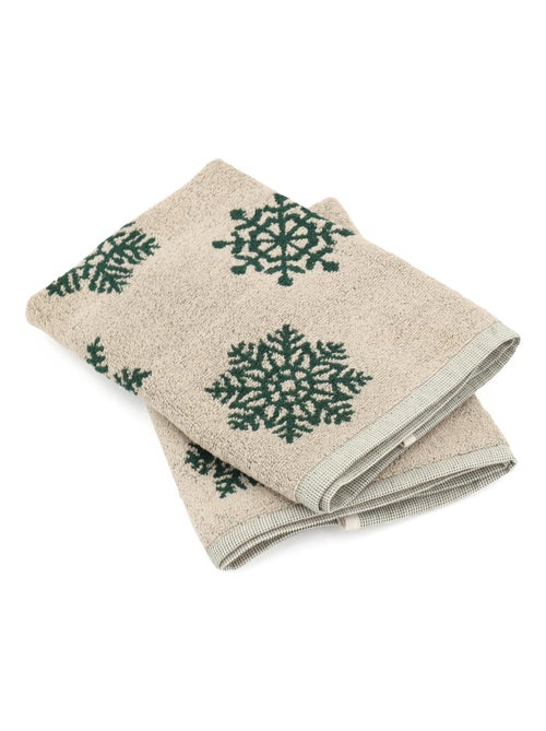 Lot de 2 torchons de cuisine éponge coton ICE 50x50 cm - Kiabi