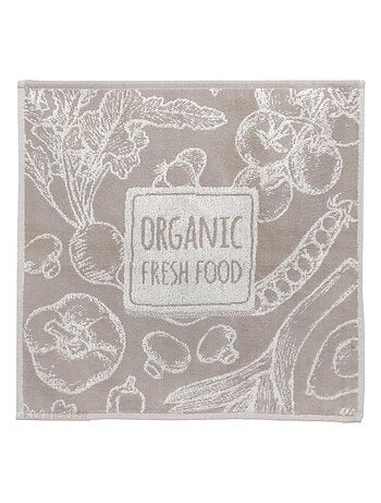 Lot de 2 torchons de cuisine éponge coton ORGANIC 50x50 cm