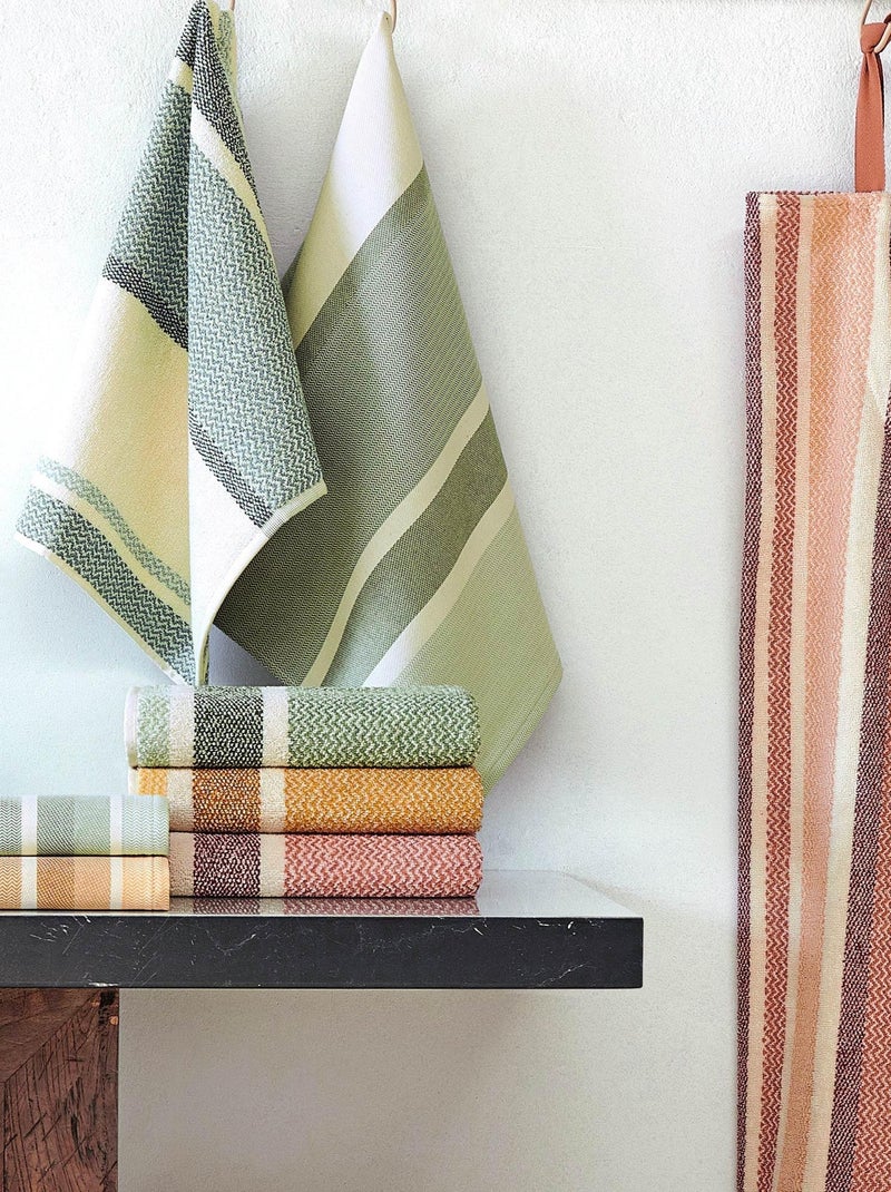 Lot de 2 torchons de cuisine éponge coton OTON 50x50 cm Bleu - Kiabi