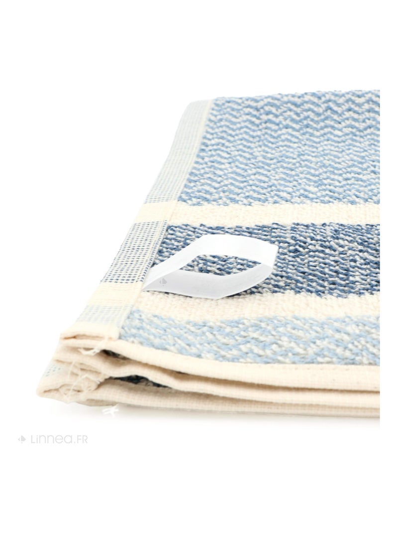 Lot de 2 torchons de cuisine éponge coton OTON 50x50 cm Bleu - Kiabi