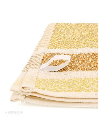 Lot de 2 torchons de cuisine éponge coton OTON 50x50 cm