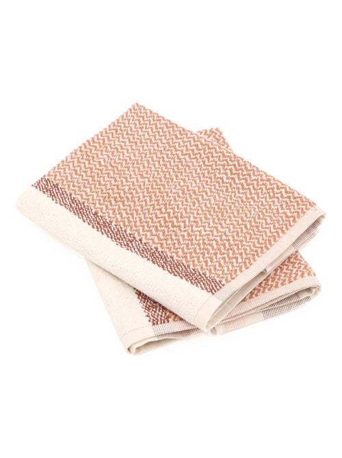Lot de 2 torchons de cuisine éponge coton OTON 50x50 cm - Kiabi