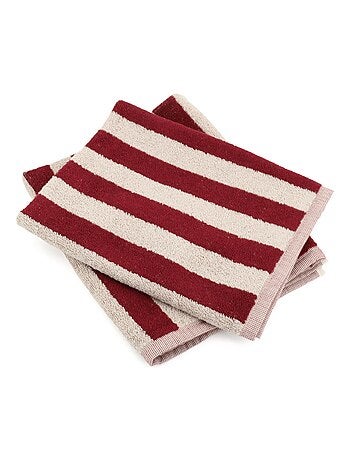 Lot de 2 torchons de cuisine éponge coton PAT 50x50 cm