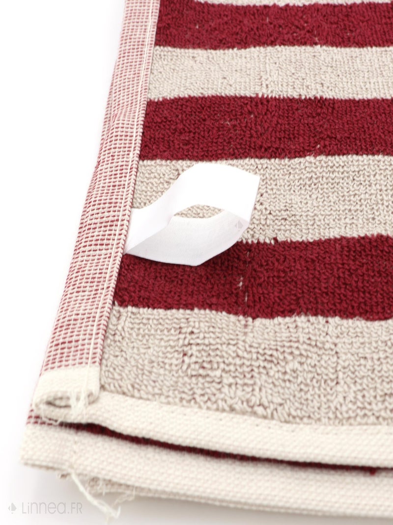 Lot de 2 torchons de cuisine éponge coton PAT 50x50 cm Bordeaux - Kiabi