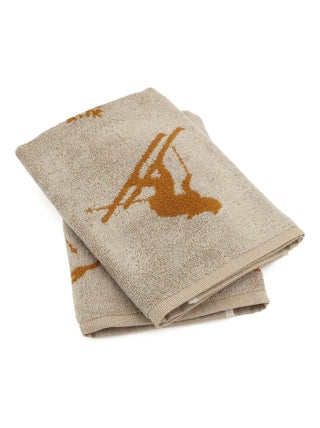 Lot de 2 torchons de cuisine éponge coton SKI 50x50 cm