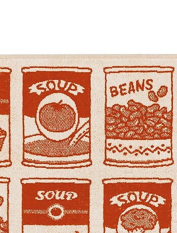 Lot de 2 torchons de cuisine éponge coton SOUP 50x50 cm