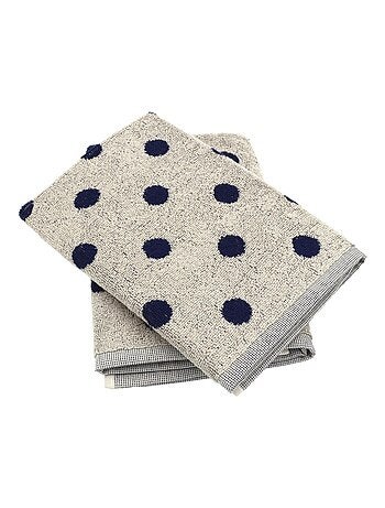 Lot de 2 torchons de cuisine éponge coton SPOT 50x50 cm