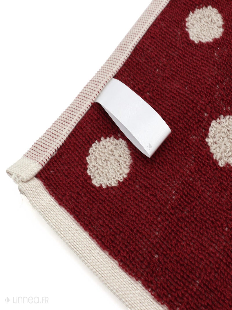 Lot de 2 torchons de cuisine éponge coton SPOT 50x50 cm Bordeaux - Kiabi
