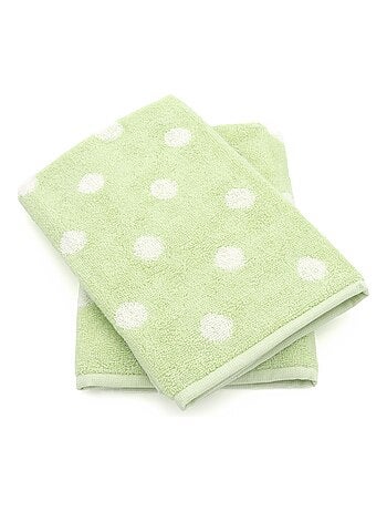 Lot de 2 torchons de cuisine éponge coton SPOT II 50x50 cm