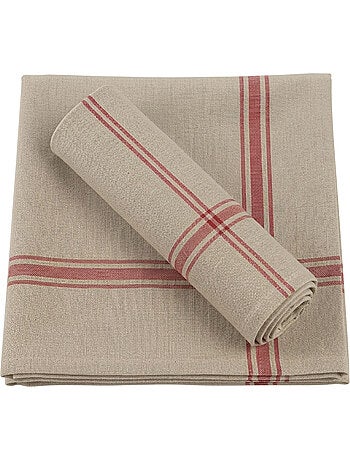 Lot de 2 torchons de cuisine pur lin normandie